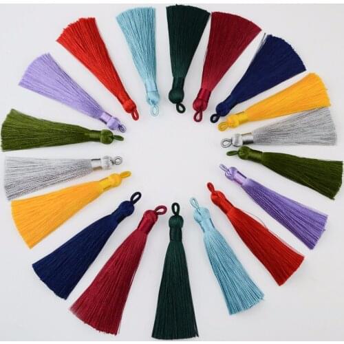 10 Pcs Boho Indian Charm Thread Tassel Necklace Earrings Findings Fashion Jewelry Women Key Chain Cellphone Straps Accessories