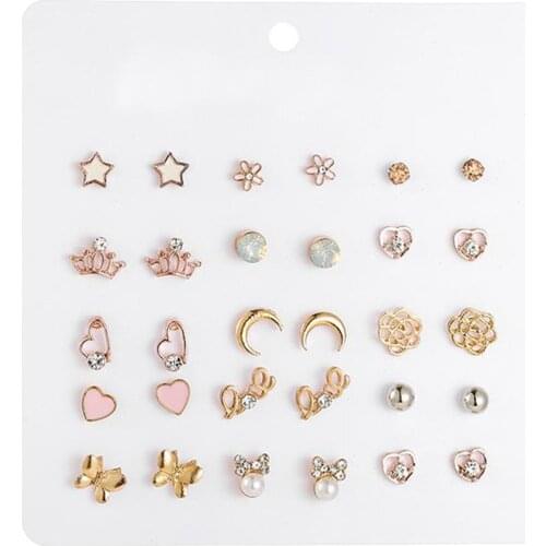 15 Pairs of Bridesmaid Jewelry for Women Earrings with Earrings A