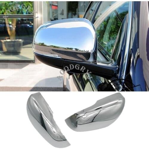 2PCS ABS Chrome Replace Rear View Mirror Housing Cover Trim For Jaguar XF 2011-2019 XE 2015-2019 Car Styling Accessories