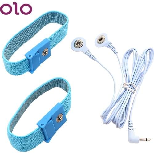 OLO 2 Pieces Penis Stimulator Electric Shock Cock Rings Medical Themed Toys Penis Extender Sex Toys for Men Adult Products