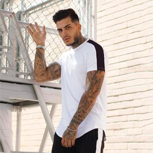 2021 summer fitness Bodybuilding cotton t-shirt gyms workout Short sleeve T shirts male Fashion leisure tees tops brand clothes