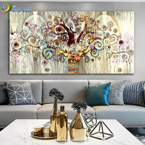 5D Diy Diamond Painting Cross Stitch Tree Of Life Abstract Landscape Full Square Round Rhinestone Wall Art Decoration Picture