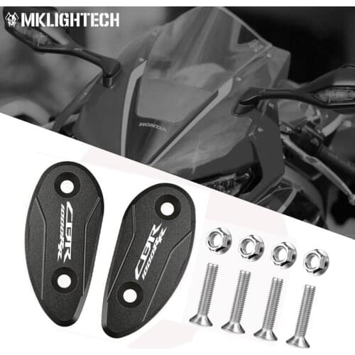MKLIGHTECH Aluminum Mirror Hole Cover Plug Decorative Cap Mirror Driven Eliminators For HONDA CBR1000RR 08-21 CBR 1000 RR 19 20