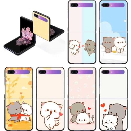 Cat Animal Luxury Slim Matte Hard PC Phone Case For Samsung Galaxy Z Flip 3 Z Flip3 5G ShockProof Back Cover Fundas