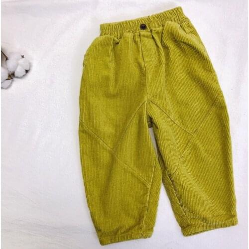 Baby Kids Pants Fashion High Quality Corduroy Trousers for Boys Toddler Girls Harem Pants 2 3 4 5 6 7 Years Children Pants New