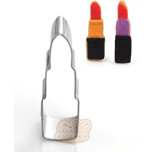 Lipstick Stainless Steel Cookie Cutter Biscuit Mold Fondant Cake Decorating Tool Patisserie Moule Gateau