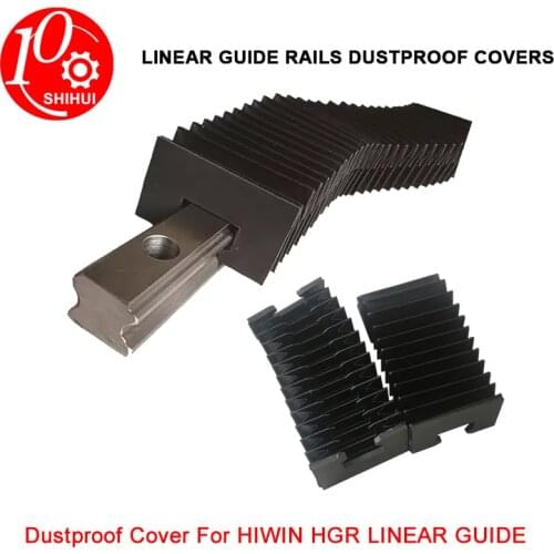 HGR15/HGR20/HGR25/HGR30 HGH20ca/HGW20cc 15/20/25/30mm Corrugated Rubber Dust Cover For Hiwin Hgr Guide CNC Kit
