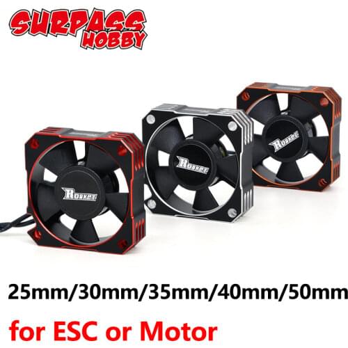 Rocket RC Metal Motor Cooling Fan 25mm 30mm 35mm 40mm 50mm Aluminum Cool Fan Metal Heat Sink Fan Cover for RC Motor TURBO ESC