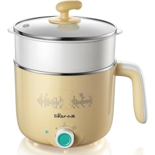 Bear Electric Skillet Steamer Mini Dormitory Hot Pot Cooking Pot Multifunction Electric Cooker DRG-C12K1