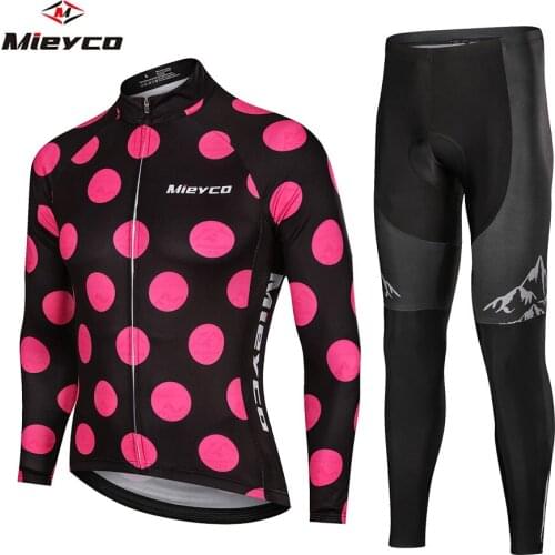 Mens Spring Autumn Long Sleeve Cycling Jersey Set Clothing Maillot Ropa Ciclismo Bicycle Wear Clothing Bike Uniform Cycling Set