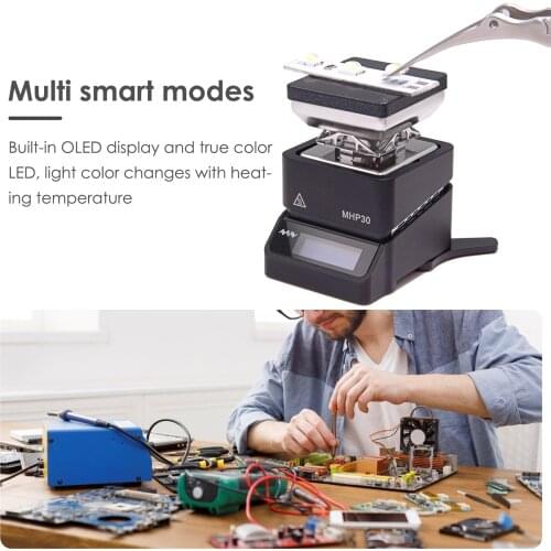 MHP30 Mini Heating Station Hot Plate Preheaterheating Station Soldering Iron Station Constant Temperature Heating Station Tool