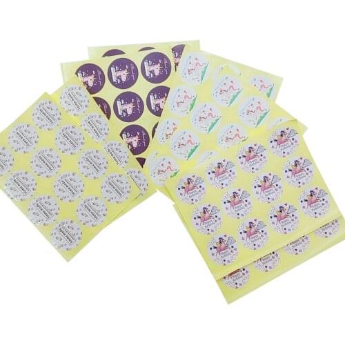 600pcs/lot Stickers Unicorn Cartoon 'Thank You' 'Home Made' 'Happy Birthday' Baking Seal Sticker