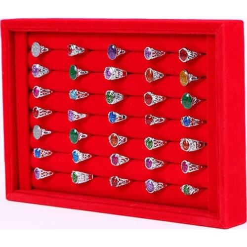 New Women Girls Ring Earrings Organizer Ear Studs Display Stand Holder Rack Tray Plate Box Case