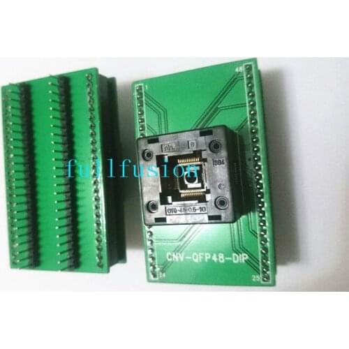 QFP48-DIP Programmer Adapter OTQ-48-0.5-10 Enplas IC Test Socket QFP48P Burn in Socket