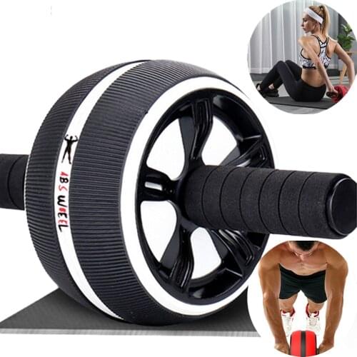 ABS Abdominal Roller Exercise Wheel Fitness Equipment Mute Roller For Arms Back Belly Core Trainer Body Shape Training Supplies