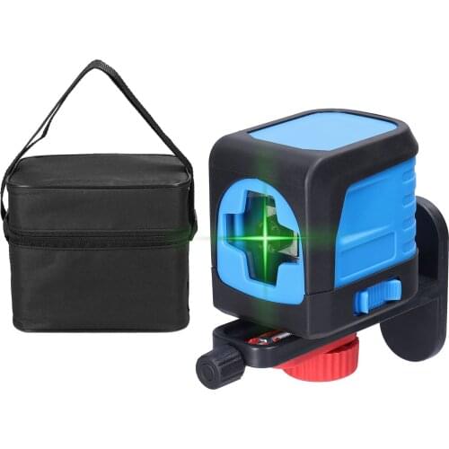 2 Lines Laser Level 2D Vertical and Horizontal Green Lines 4° Self-leveling Function Leveling Tool for Construction Decoration