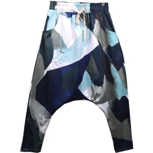 Women Big Crotch Harem Pants Big Size Cotton Casual Baggy Drop-crotch Sweatpants Streetwear Hip Hop Loose Joggers Dance Trousers