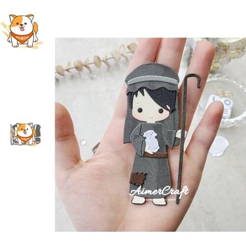 Shepherd Goatherd Metal Cutting Dies Scrapbooking Stencil DIY Decorative Embossing Craft Die Cuts Card Making New Dies For 2020
