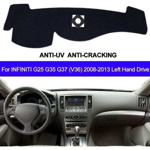 TAIJS Car Dashboard Cover Dash Mat For Infiniti G25 G35 G37 Q40 Q60 2008 - 2012 2013 2014 2015 Non-slip Sun Shade Pad Carpet