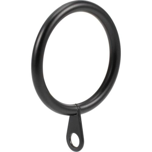 Uxcell 7Pcs Curtain Rings Metal 32mm Inner Dia Drapery Ring for Curtain Rods Black for Holding Curtains and Window Curtains