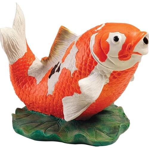Carp Fish Piped Pond Spitter Statue Water Feature ,15x6x10cm / 5.9x2.36x3.93inch