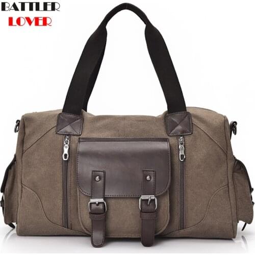 High Quality Canvas Luggage Bag Large Capacity Travel Bag Men Shoulder Handbag Crossbody Travel Duffel Bags Women Duffle Handbag