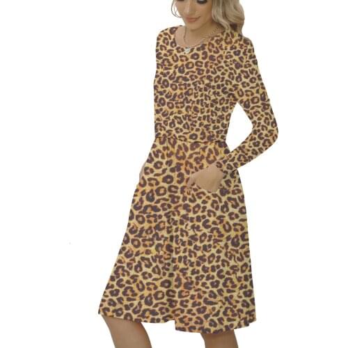 Sexy Vestidos De Invierno De Manga Larga 2020 Dress Women Leopard Print Beach Dresses Casual Loose Mini Party Dress Vestidos