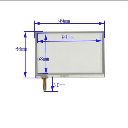 ZhiYuSun 99mm*66mm New 4 Inch Touch Screen for 4 GPS GLASS 99*66 for tble compatible GT0250VX for soling gps touch 4 line