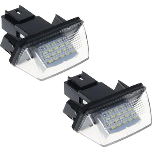 652F 1 Pair 18 LED License Number Plate Lights Lamp for peugeot 206 207 307 308 406 Citroen C3/C4/C5/C6