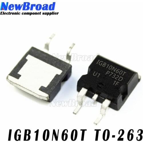 10pcs IGB10N60T TO263 G10T60 G10N60A G10N60 TO-263 10A 600V Power IGBT transistor