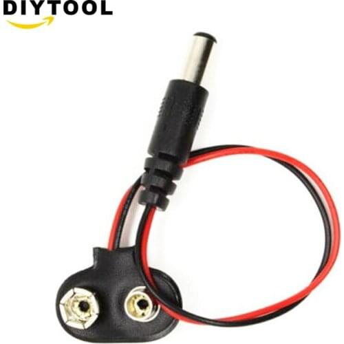 5pcs T type 10pc 9V DC Battery Power Cable Leads Cord Plug Clip Jack Connector for Arduino DIY