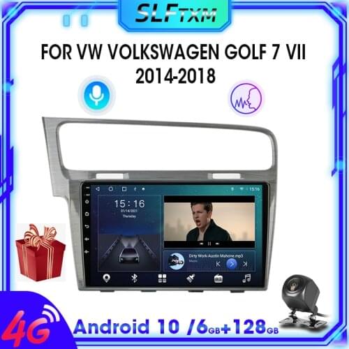 Develuck 10.1" 2 din Android car Radio multimedia Player for VW Volkswagen Golf 7 VII 2014-2018 IPS 2.5D No 2din GPS Navigation