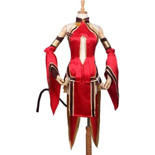 FGO Fate/Grand Order Sun Wukong GUDAO Gudako orange dress Conceptual ritual Cosplay Costume with hair flower and socks