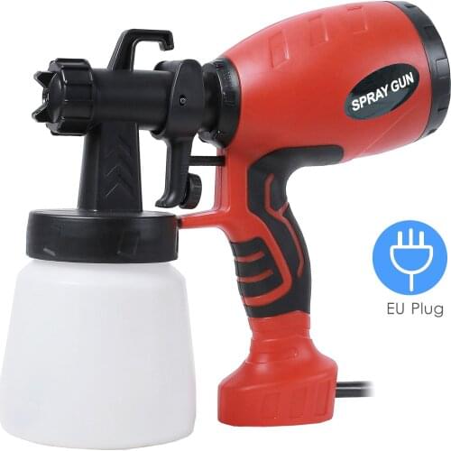 KKmoon 500W Electric Spray Gun 800ml High Pressure Paint Sprayer 3 Spray Patterns Flow Rate Control with 2.5mm Plastic Nozzle