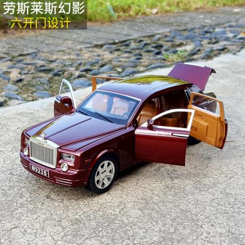1:24 Diecast For TheRolls-Royce Ghost Elegant Luxury Sedan Limousine Limo Metal Car Model Collection 6 Doors Open Toys Vehicle