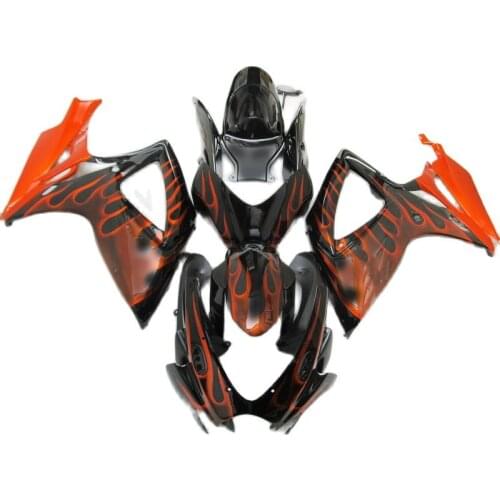 Injection Molding Motorcycle Fairings for SUZUKI GSXR 600 750 2006 2007, Orange Black fairing kit GSXR600 GSXR750 k6 k7 PL258