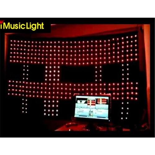 P9 3x3m RGB LED Video Cloth Starcloth DJ Stage Pub background PC Control with Sofware