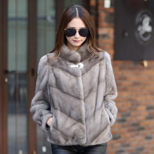 Real Fur Coat Women Clothes 2019 100% Mink Fur Coat Parka Real Fur Korean Winter Coat Women Leather Jacket Abrigo Mujer YY2335