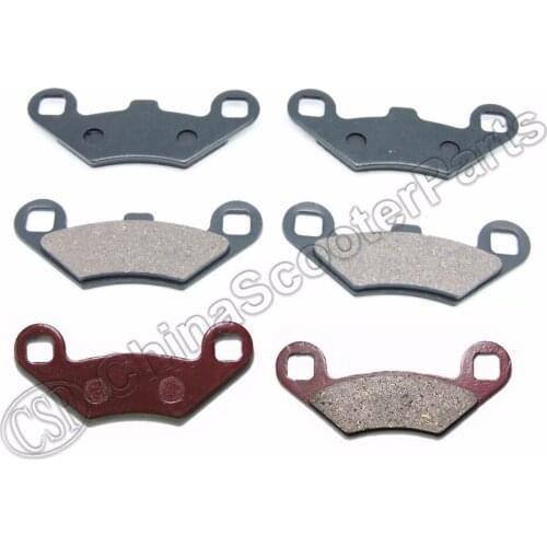 3 Pairs Semi-metallic non-asbestos FRONT & REAR BRAKES BRAKE PADS For 2009 2010 2011 2012 POLARIS 500 SPORTSMAN EFI HO