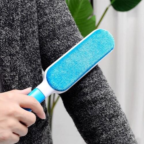Portable Electrostatic Hair Removal Brush Double Powerful Cleaning Reusable Pet Hair Clothing Sofa Dust Fabric Sticky Brushes