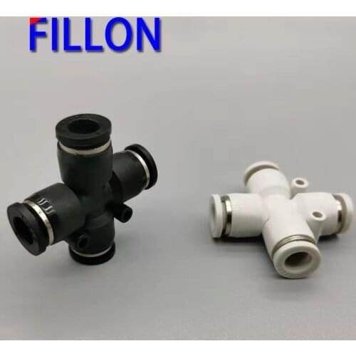 PZA Pneumatic Cross plastic Quick Four-way PZA-4 PZA-6 PZA-8 PZA-10 PZA-12mm Quick air pipe joint Pneumatic connector