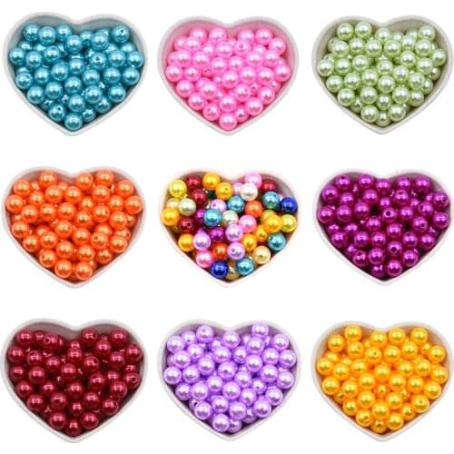 High Quality 8mm 100pcs/lot Multi Color Loose Round Spacers Plastic Garment Beads for DIY Fashion Necklace Jewelry