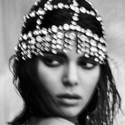 Handmade Crystal Flapper Cap Luxury Full Rhinestone Tassel Bridal Headpiece Headband for Women Head Chain Hair Accessories Gift