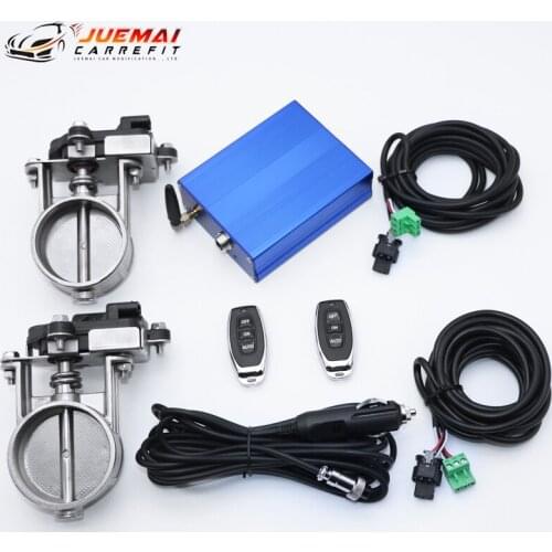 With 2 Controller 51 60 63 70 76mm Exhaust Pipe Valve Controller Electronic Silencer Remote Control Accessories Universal