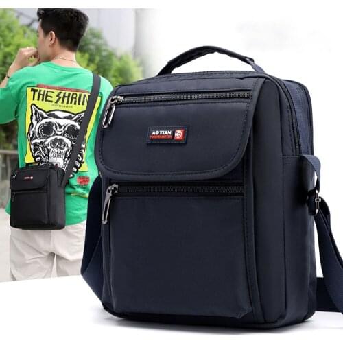 JCHENSJ Large Capacity Mens Shoulder Bag Anti Scratch Nylon Purse Phone Document Crossbody Bags For Men Travel Male Handbag