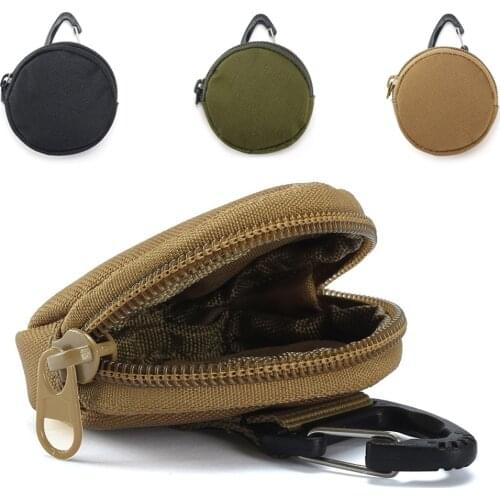 Tactical Wallet Pocket Pouch 900D Coin Bag Utility Pocket Key Holder Pouch Mini Purse With Hook for Hunting Camping tool bag