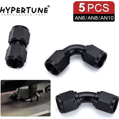 5 PCS Universal 0 45 90 Degree AN6 AN8 AN10 Female to AN6 AN8 AN10 Female Hydraulic hose Elbow Oil Cooler Fitting Hose Fittings
