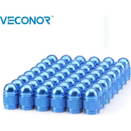 48Pcs Aluminum Material Bullet-shaped Tyre Valve Caps for Motorcycle Bicycle Car