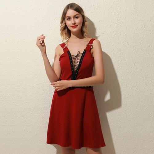 Fashion Vintage Punk Dress Women Elegant V-Neck Sleeveless Sling Long Beach Casual Loose Long Summer Dress Plus Size 5XL