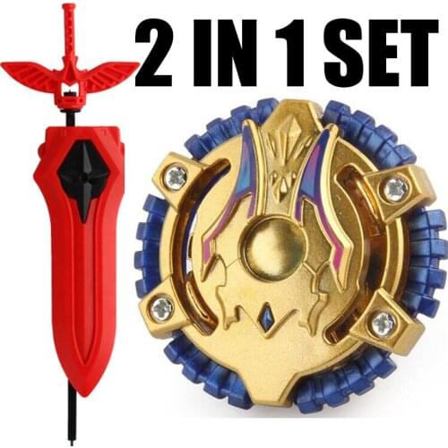 GOLD Special Edition Acid Anubis / Anubion Burst Spinning Top Starter w/ Launcher B-71 Toy Kids With Sword Launcher